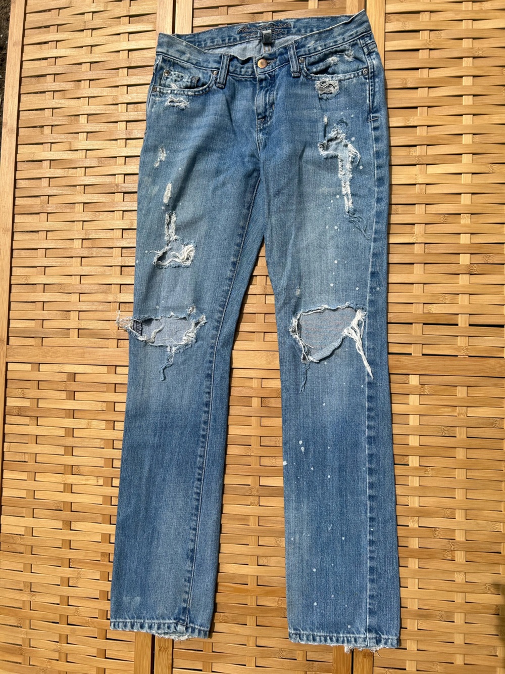 Abercrombie & Fitch Distressed Blue Denim Jeans